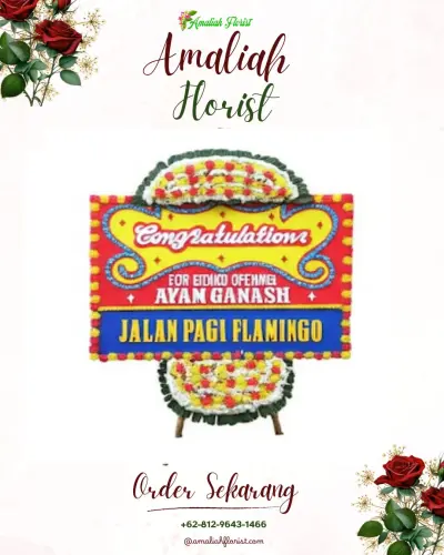 Bunga Papan Congratulation di Pantoloan Boya